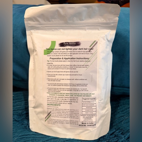 Pure Henna Hair Dye - Green - Picture 2 of 2